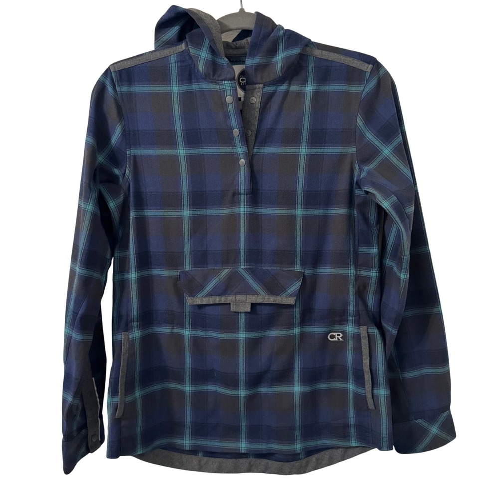 Club Ride Pop Over Bike Hoody Womens‎ Small Pullover Long Sleeve Deep Blue